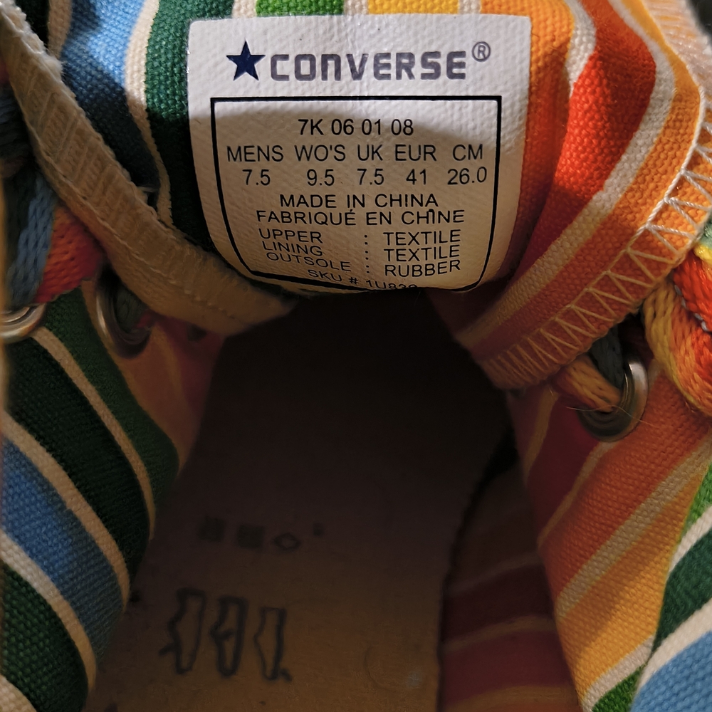 Converse Multicolor Rainbow High-Top Sneakers - Picture 3 of 5